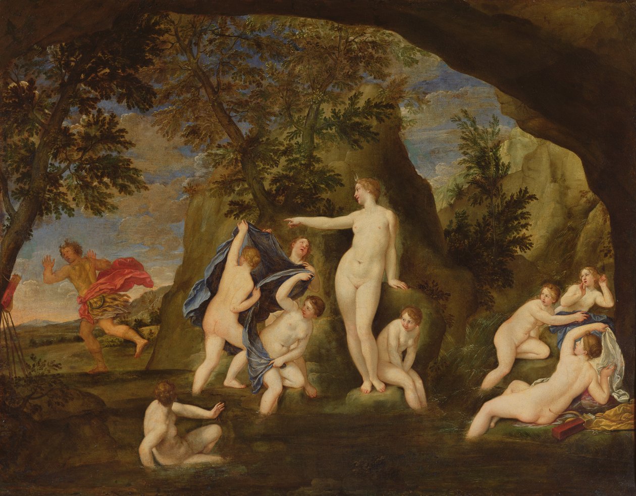 Atteone si trasforma in cervo da Francesco Albani