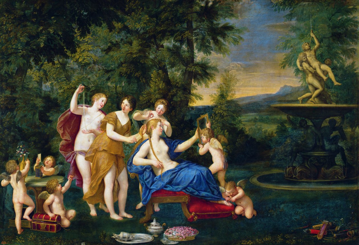 Venere assistita da ninfe e cupidi da Francesco Albani