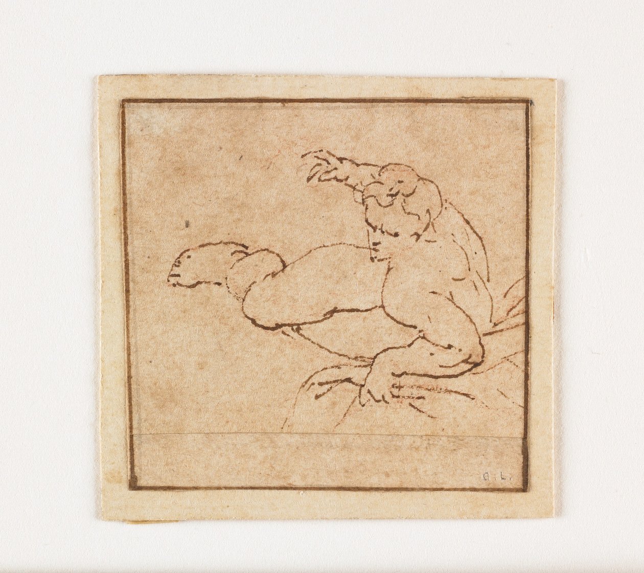 Studio di una figura maschile reclinata da Francesco Allegrini
