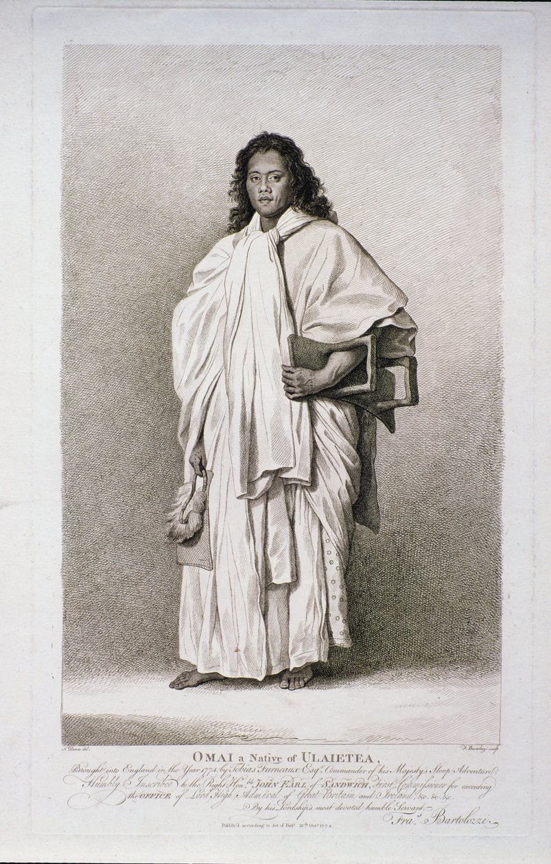 Omai un nativo di Ulaietea, 1774 da Francesco Bartolozzi