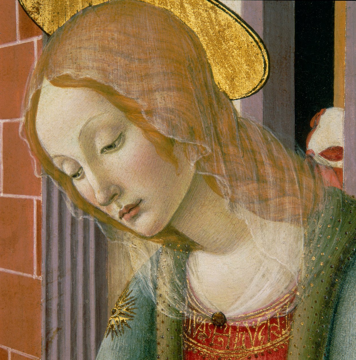 Volto della Vergine, dettaglio da Francesco Botticini