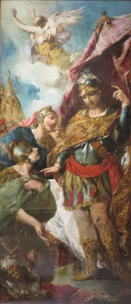 Goffredo di Buglione convoca i suoi capi al consiglio da Francesco Guardi