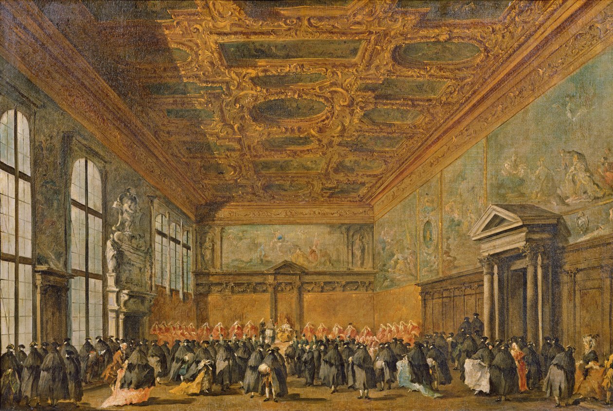 Udienza concessa dal Doge di Venezia nella Sala del Collegio del Palazzo Ducale, c.1766-70 da Francesco Guardi