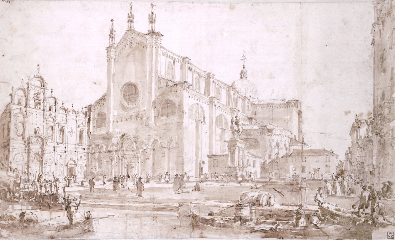 Campo San Zanipolo a Venezia da Francesco Guardi