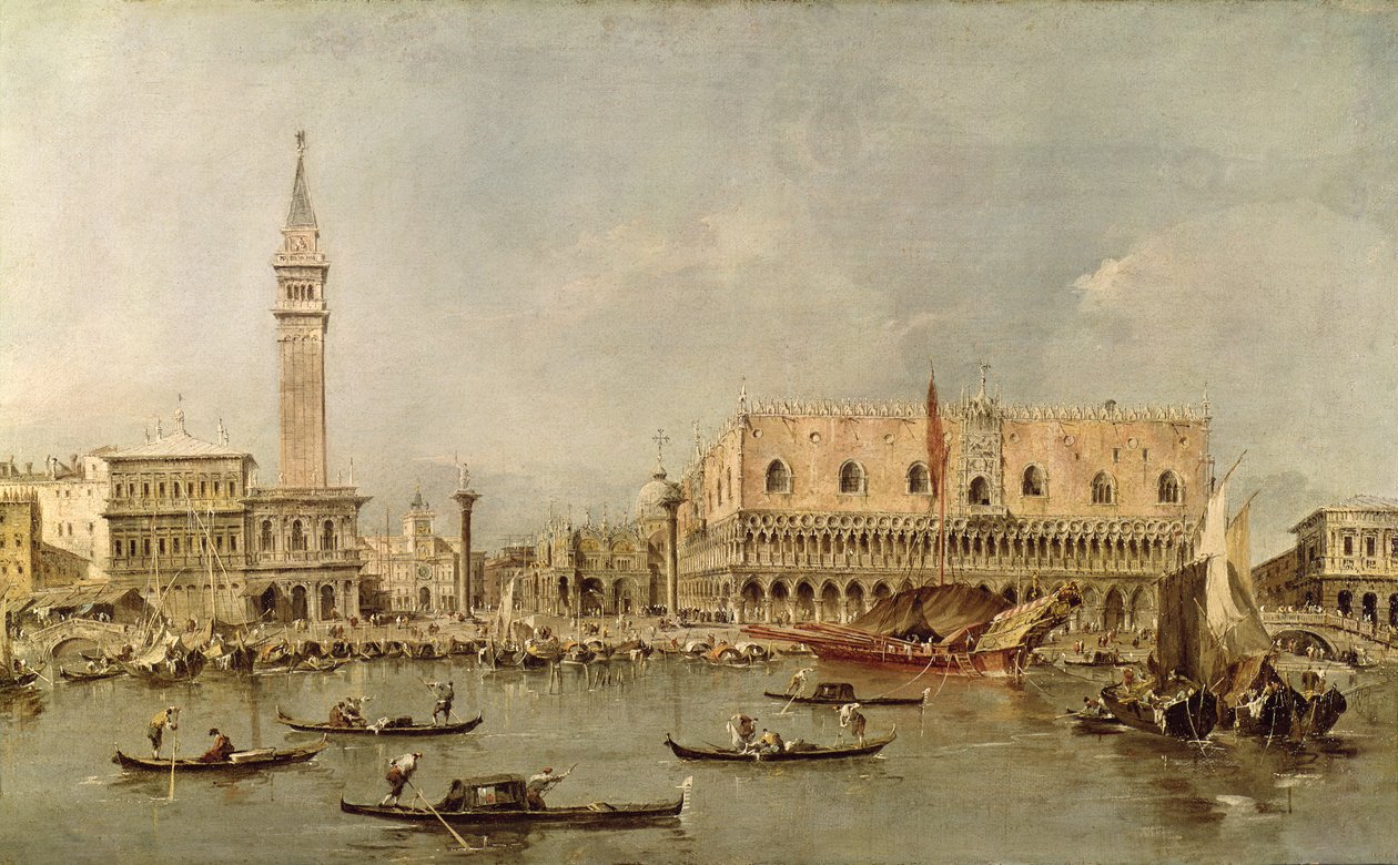 La Piazzetta e il Palazzo Ducale dal Bacino di San Marco da Francesco Guardi