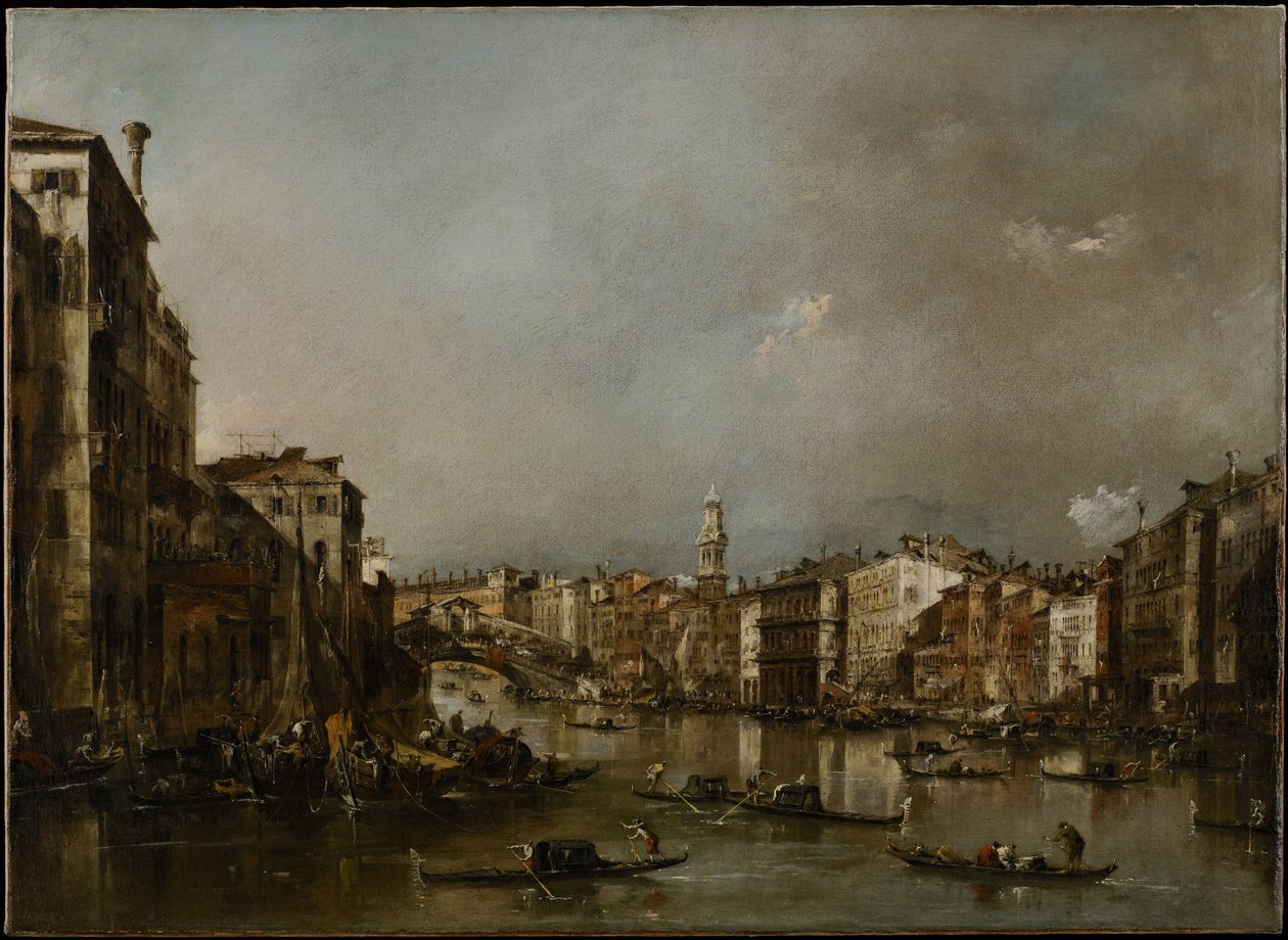 Veduta del Canal Grande verso il Rialto, c.1785 da Francesco Guardi