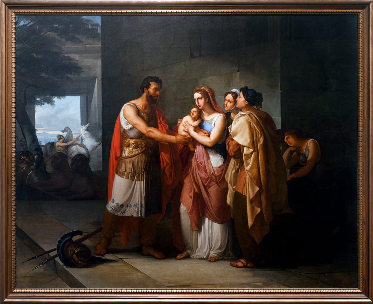 Ettore saluta Andromaca e Astianatte da Francesco Hayez