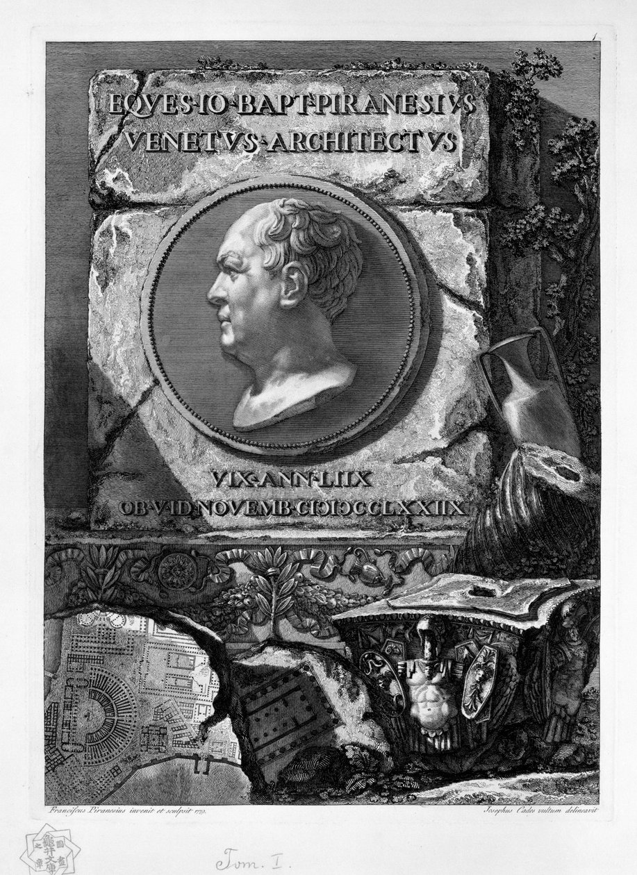 Ritratto di Giovanni Battista Piranesi da Francesco Piranesi