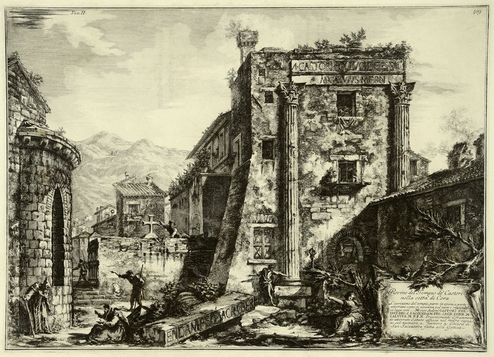 Rovine del Tempio di Castore, dall