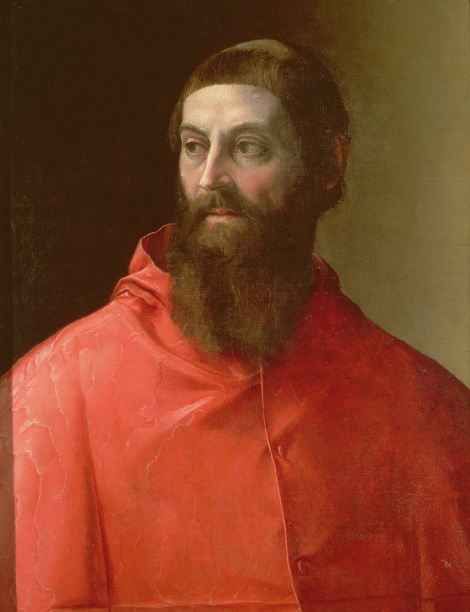 Cardinale Rudolfo Pio, Vescovo di Faenza, 1528 da Francesco de Rossi Salviati Cecchino