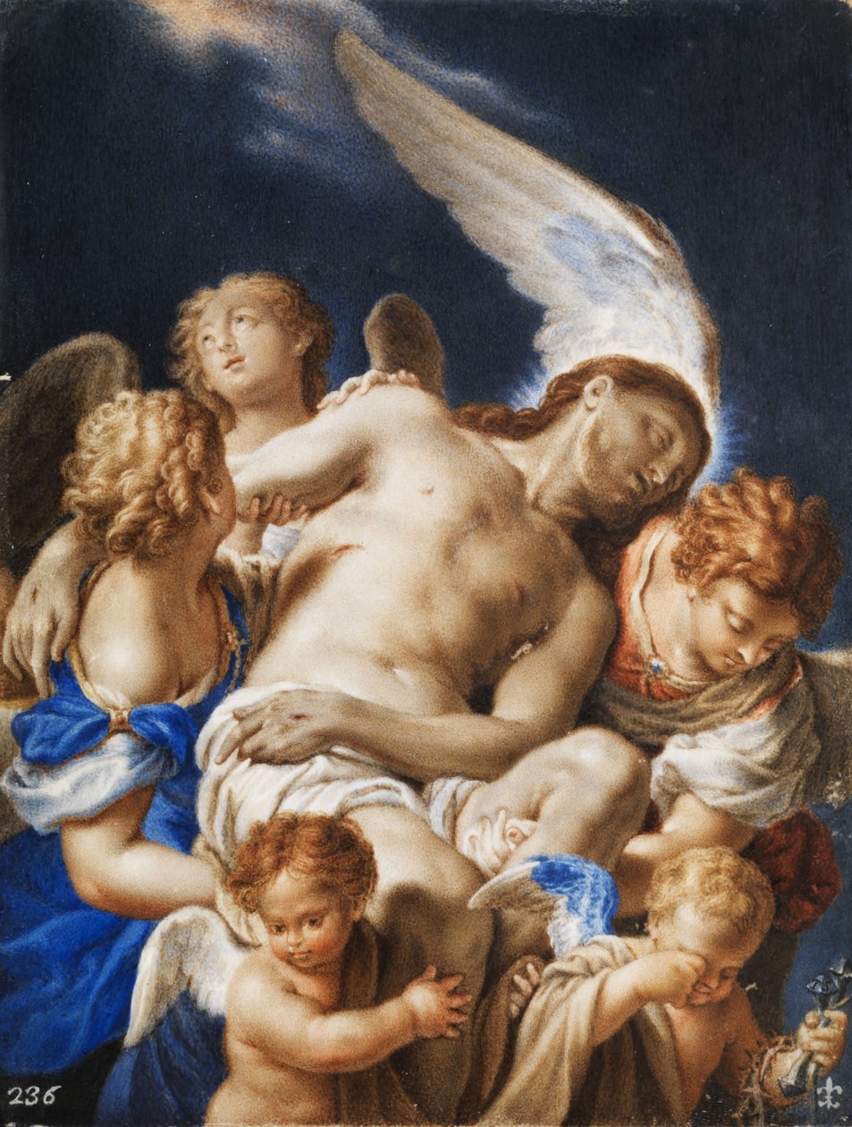 Angeli che trasportano il corpo di Cristo da Francesco Trevisani