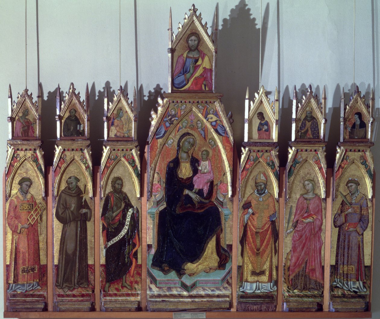 Madonna col Bambino, Cristo e Santi, 1393 da Francesco da Ancona