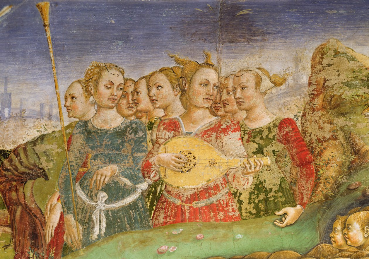 Allegoria di maggio: Il trionfo di Apollo (dettaglio) da Francesco del Cossa
