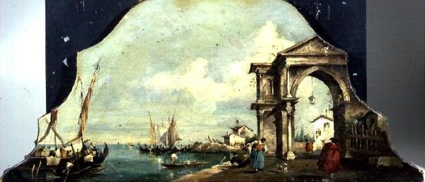 Capriccio veduta del porto veneziano da Francesco (after) Guardi