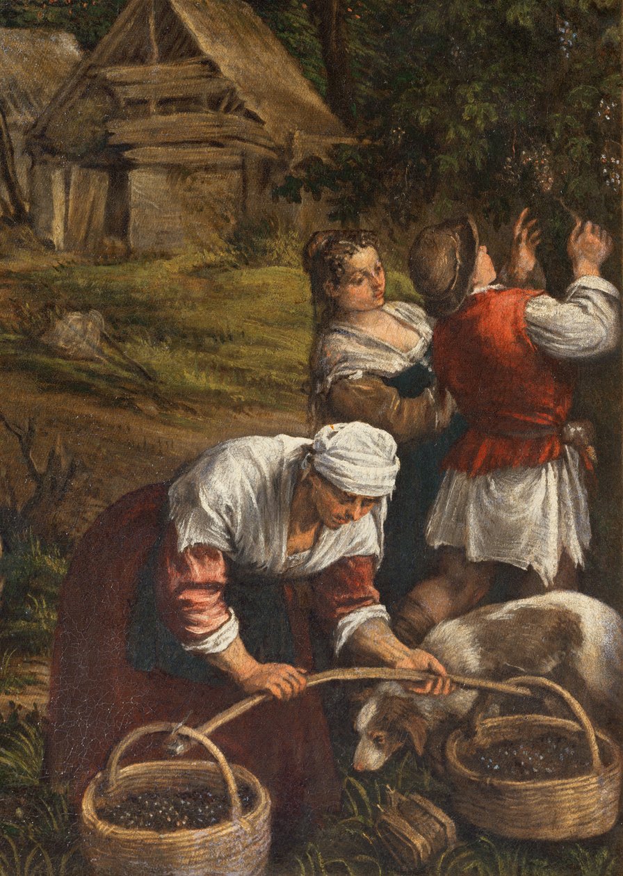 Raccolta (Mosè riceve i Dieci Comandamenti) (dettaglio) da Francesco Bassano