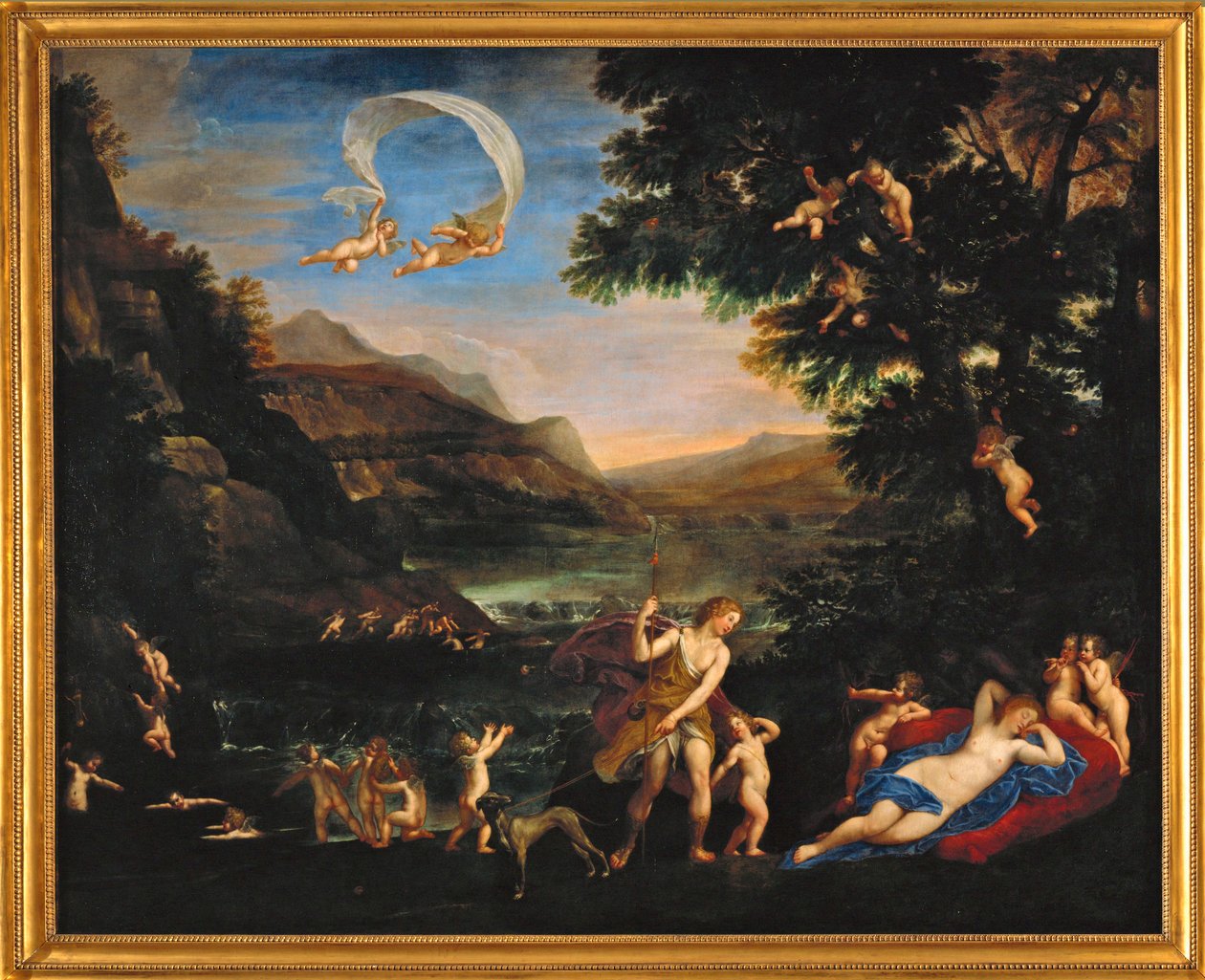 Adonis conduit pres de Venus par les Amours - gli dei dell