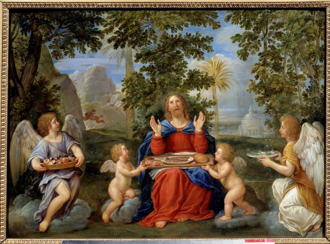 Cristo servito dagli angeli da Francesco Albani