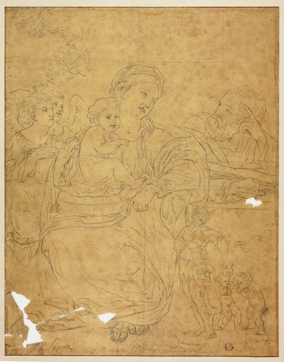 Sacra Famiglia con due angeli da Francesco Albani