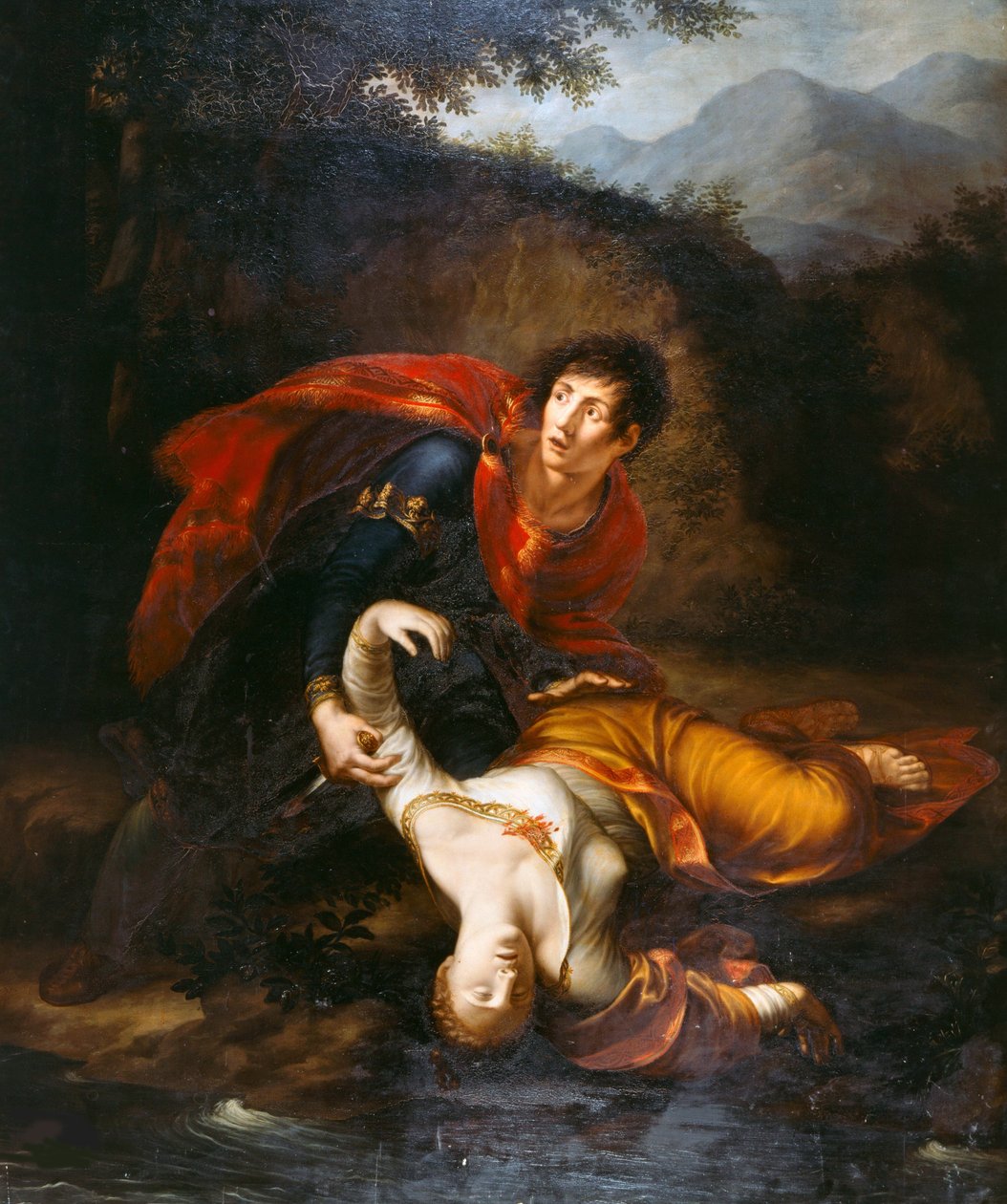 Rhadamistus getta Zenobia ferita nel fiume Araxes da Francesco Alberi