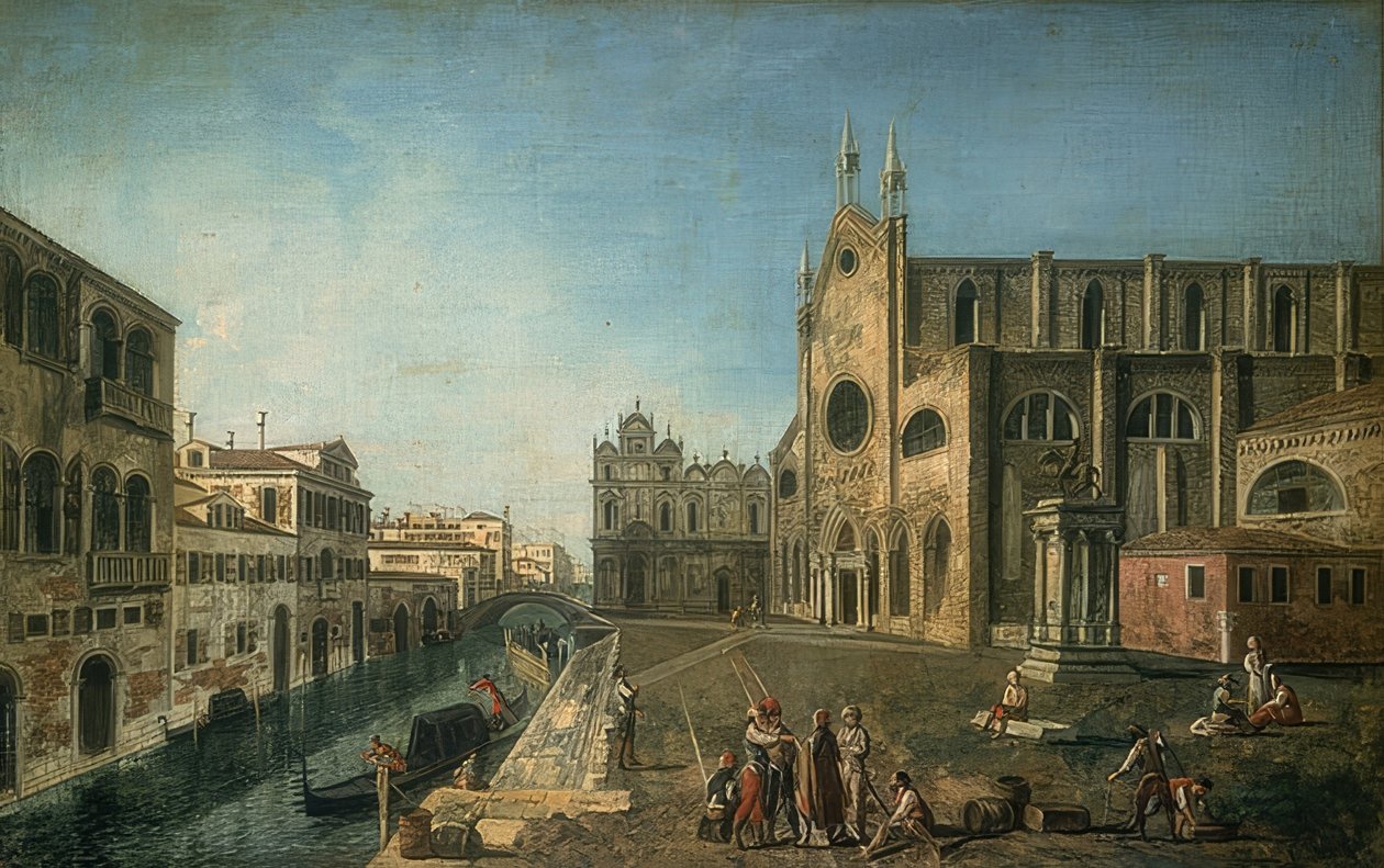 Veduta di Venezia con la chiesa dei Santi Giovanni e Paolo da Francesco Albotto