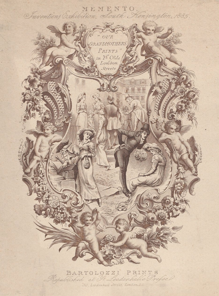 Pubblicità per Memento, Inventions Exhibition, South Kensington da Francesco Bartolozzi