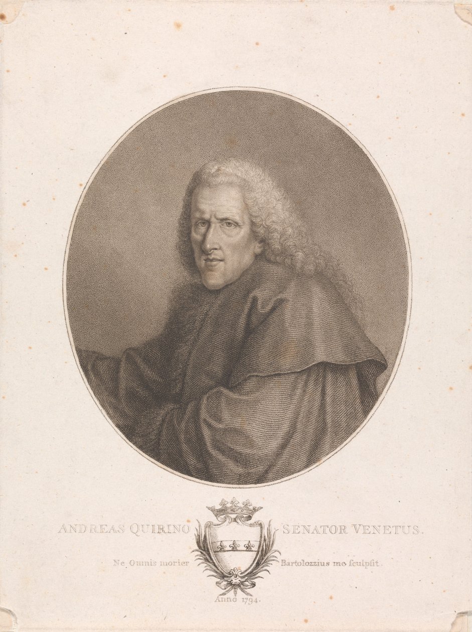 Andreas Quirino, senatore veneziano da Francesco Bartolozzi