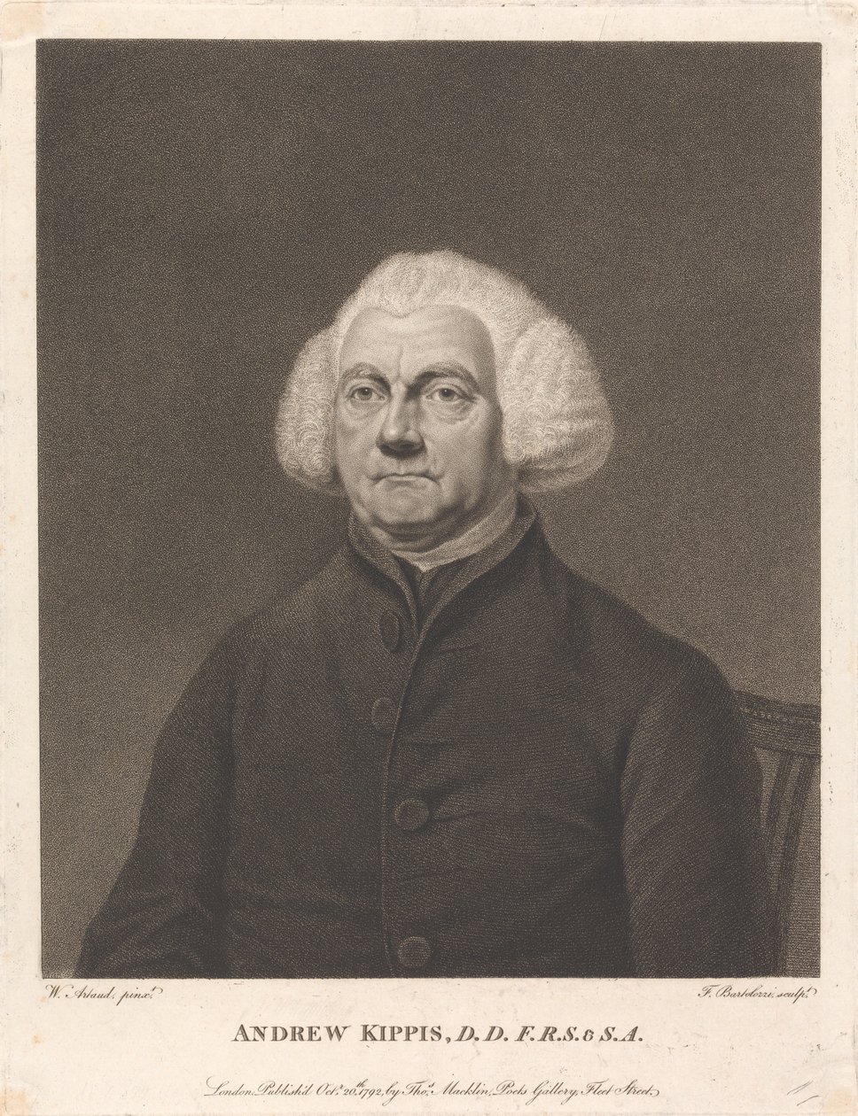 Andrew Kippis da Francesco Bartolozzi