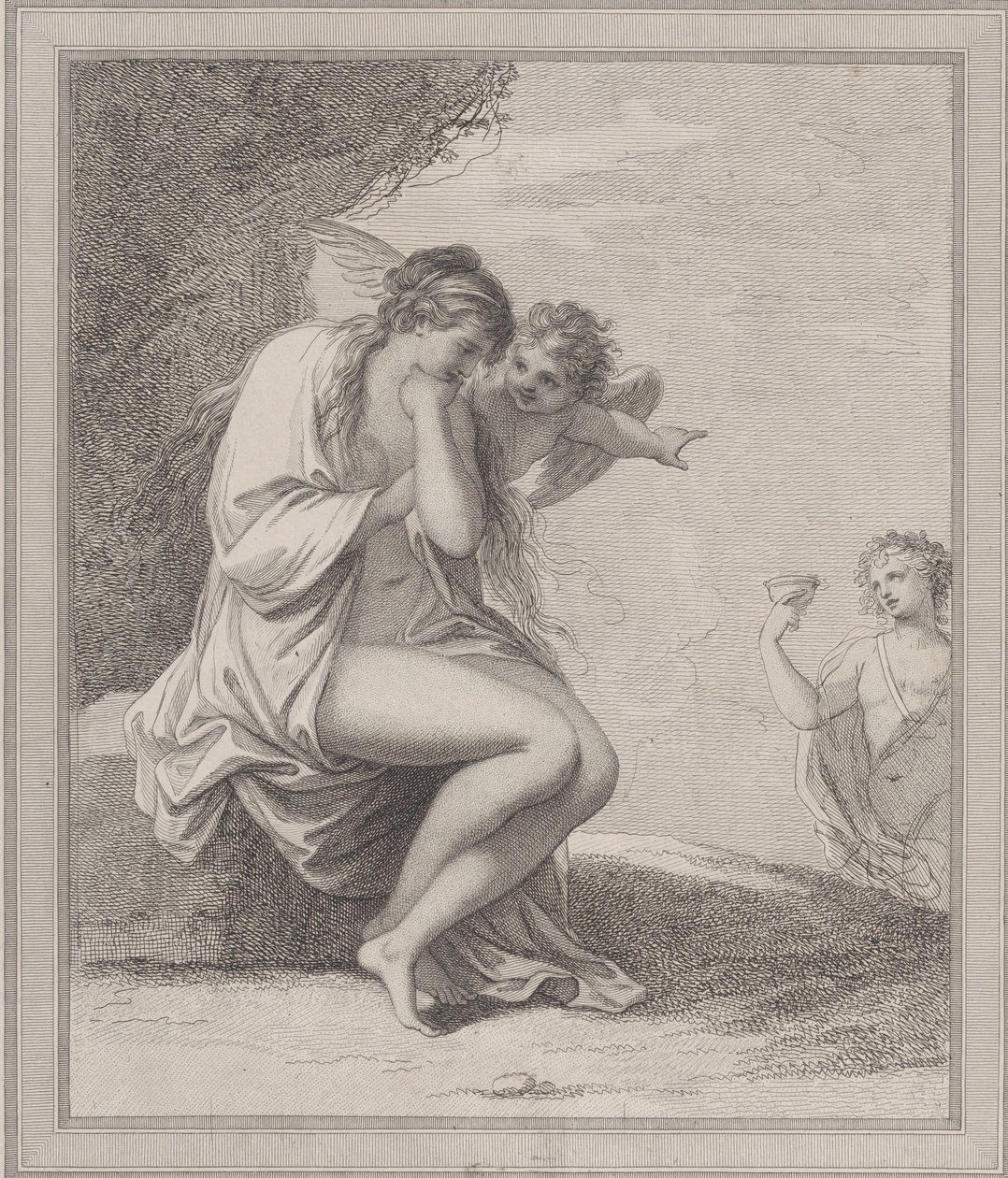 Arianna, Cupido e Bacco da Francesco Bartolozzi