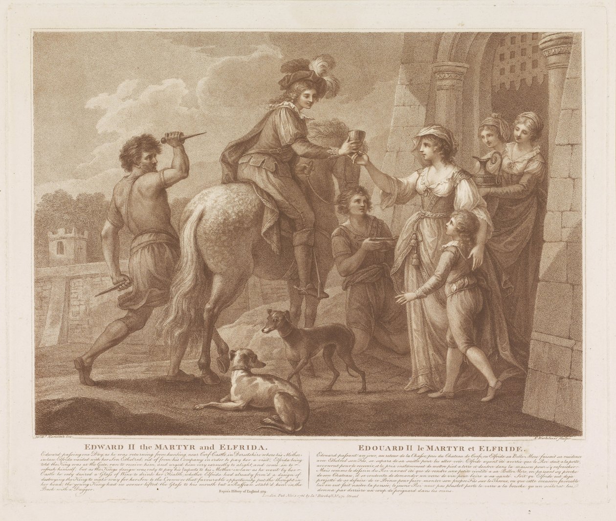 Edoardo II il Martire ed Elfrida da Francesco Bartolozzi