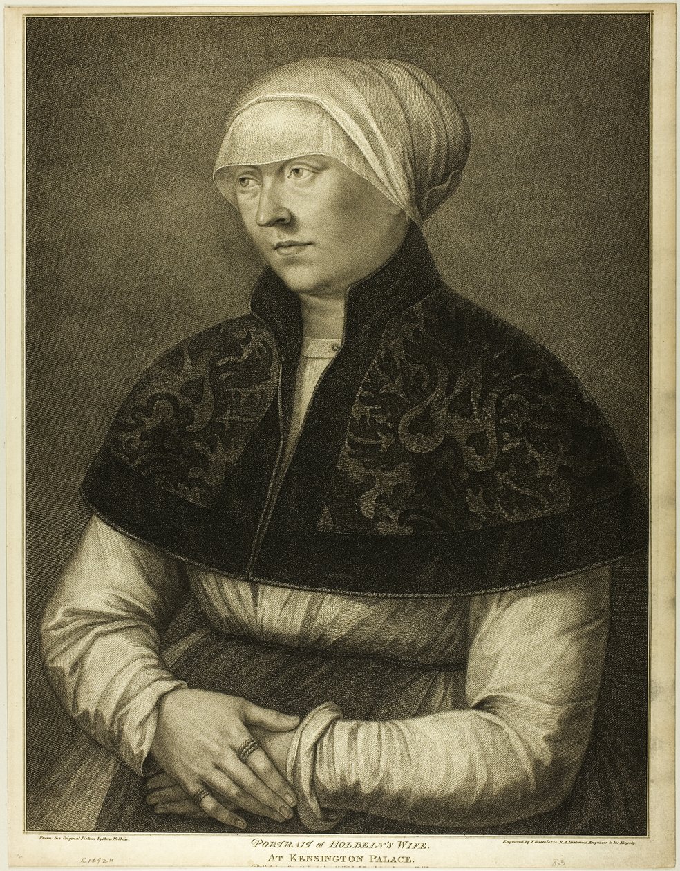 La moglie di Holbein da Francesco Bartolozzi