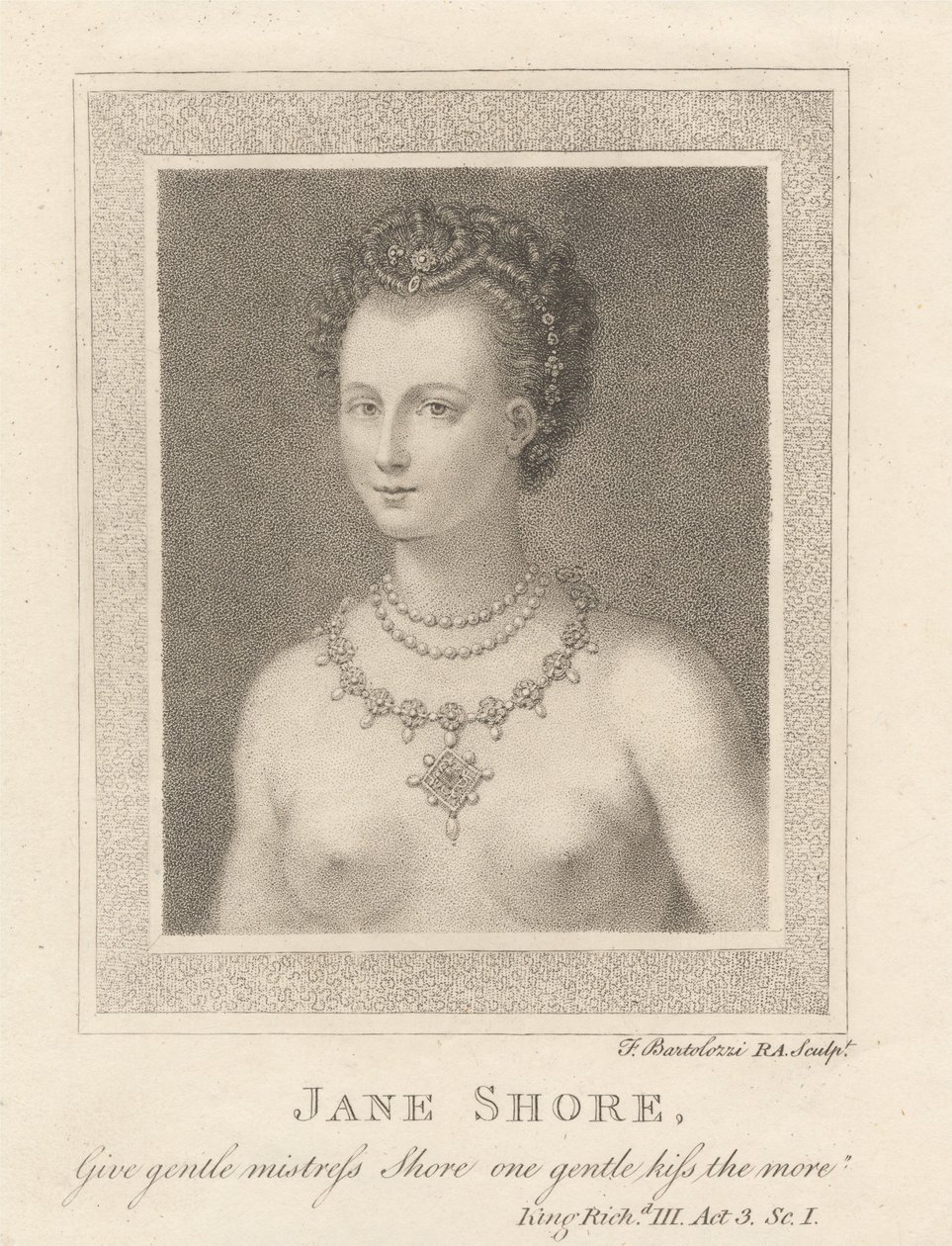 Jane Shore da Francesco Bartolozzi