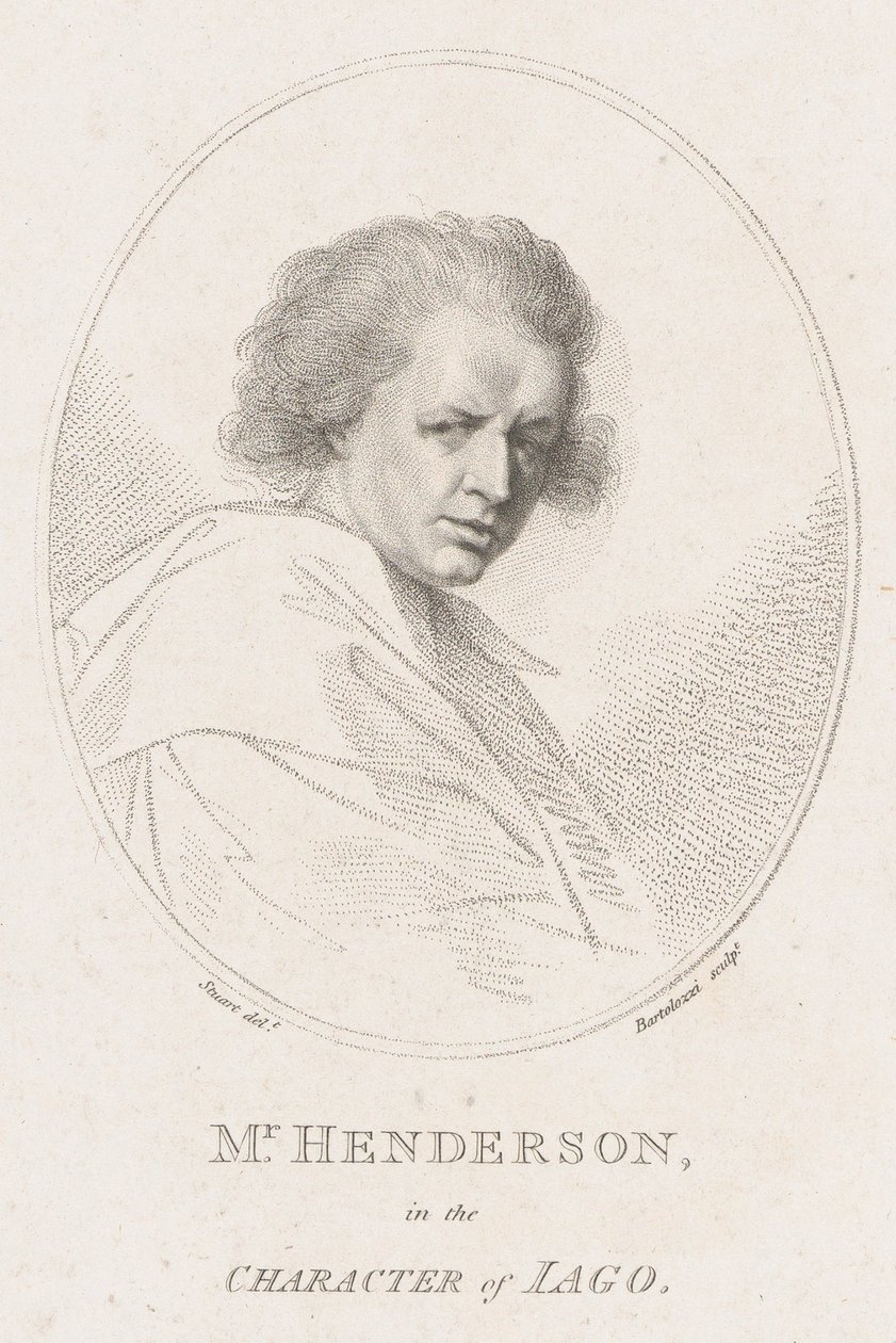 John Henderson, nel Personaggio di Iago in Otello di Shakespeare, 1786 da Francesco Bartolozzi