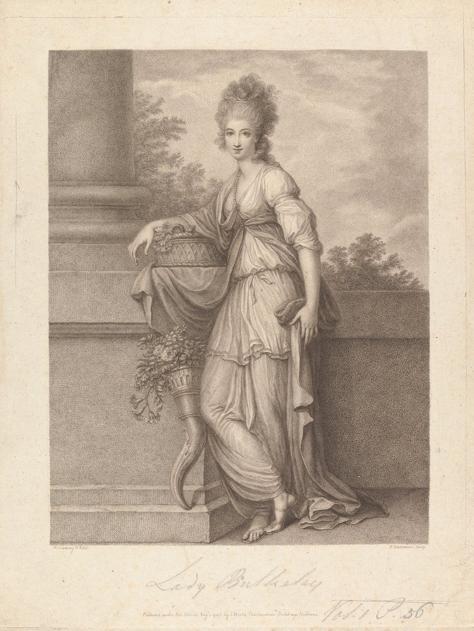 Lady Elizabeth Harriet Bulkeley (nata Warren) da Francesco Bartolozzi