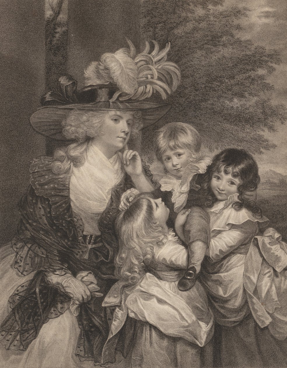 Lady Smith e i suoi figli, 15 marzo 1789 da Francesco Bartolozzi