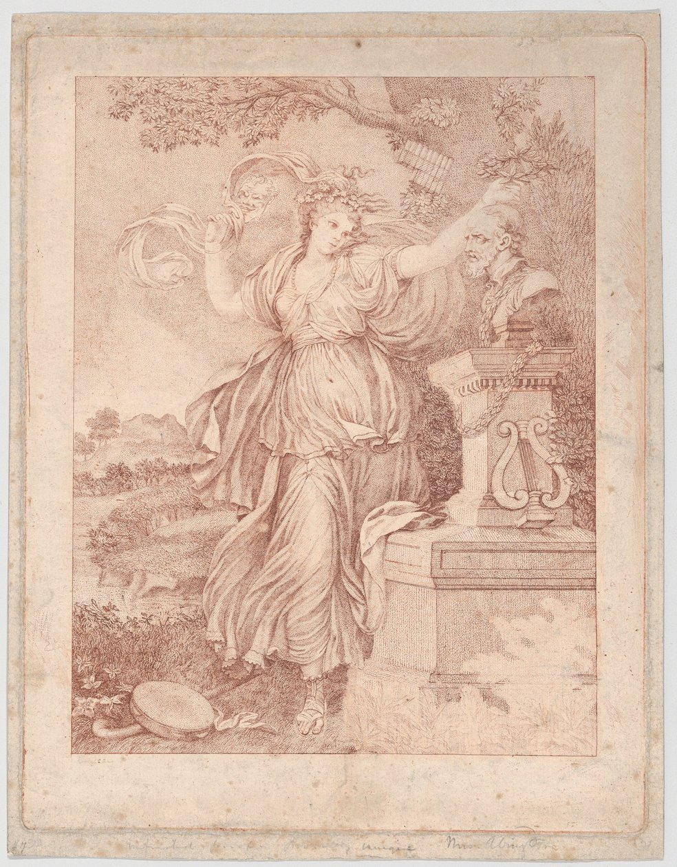 Mrs. Abington come Thalia, 1783 da Francesco Bartolozzi