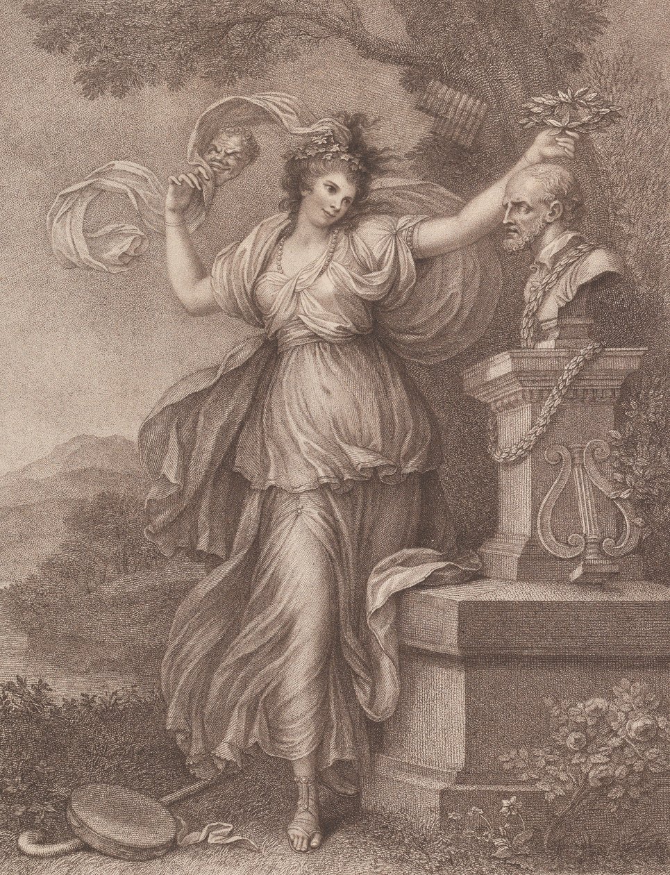 Mrs. Abington come Thalia da Francesco Bartolozzi