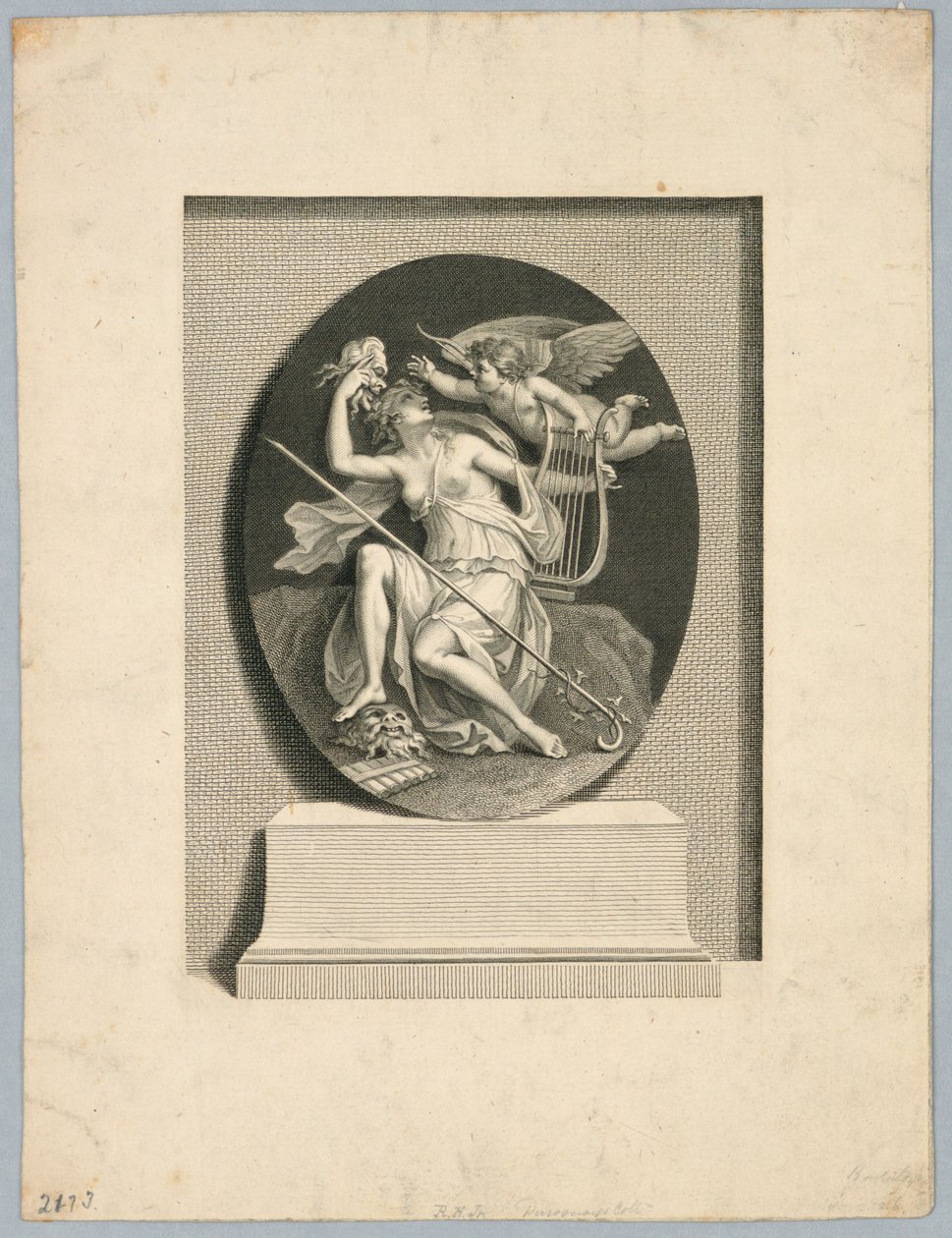 Musa con le maschere drammatiche da Francesco Bartolozzi