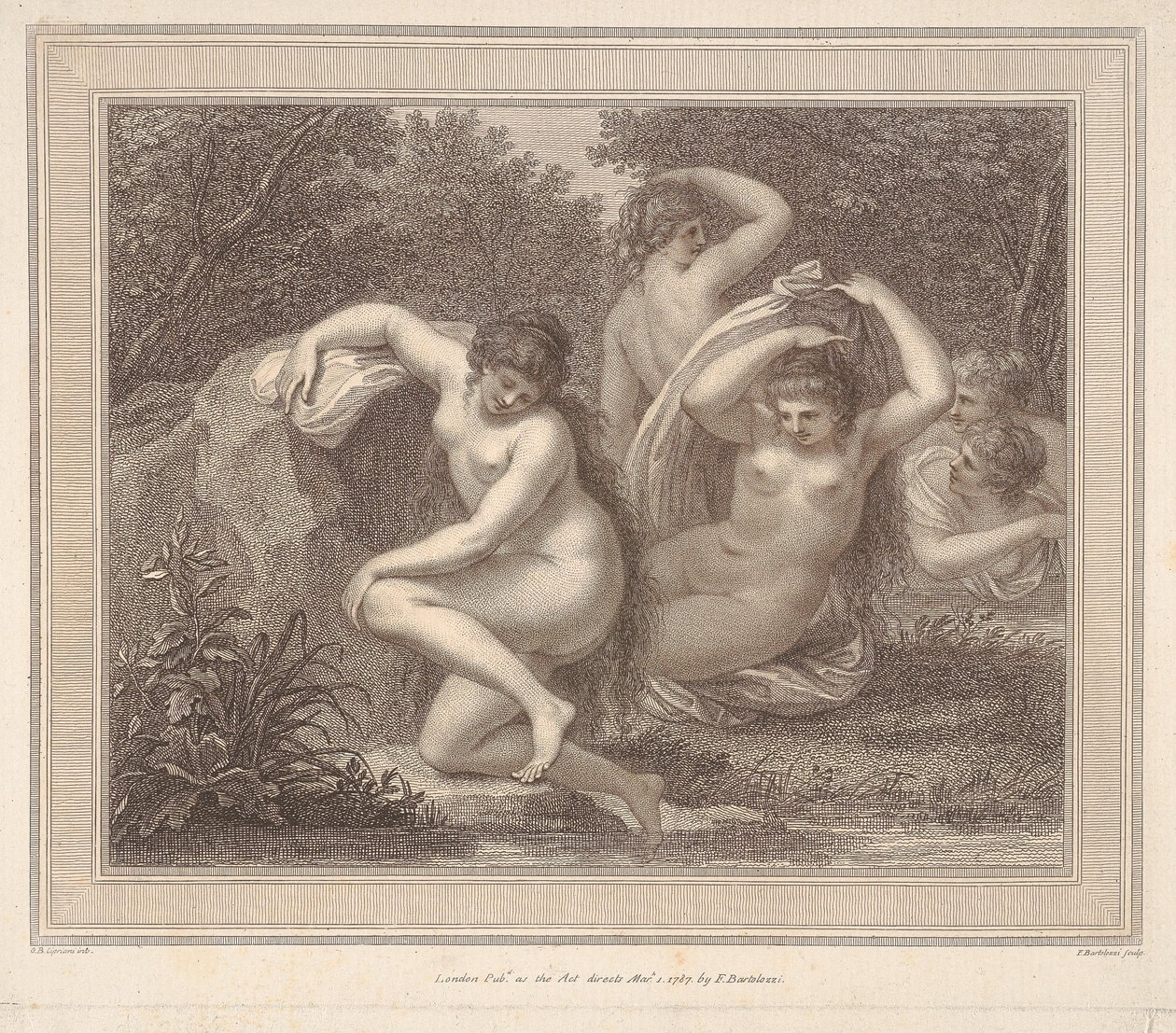 Ninfe e Diana al bagno da Francesco Bartolozzi