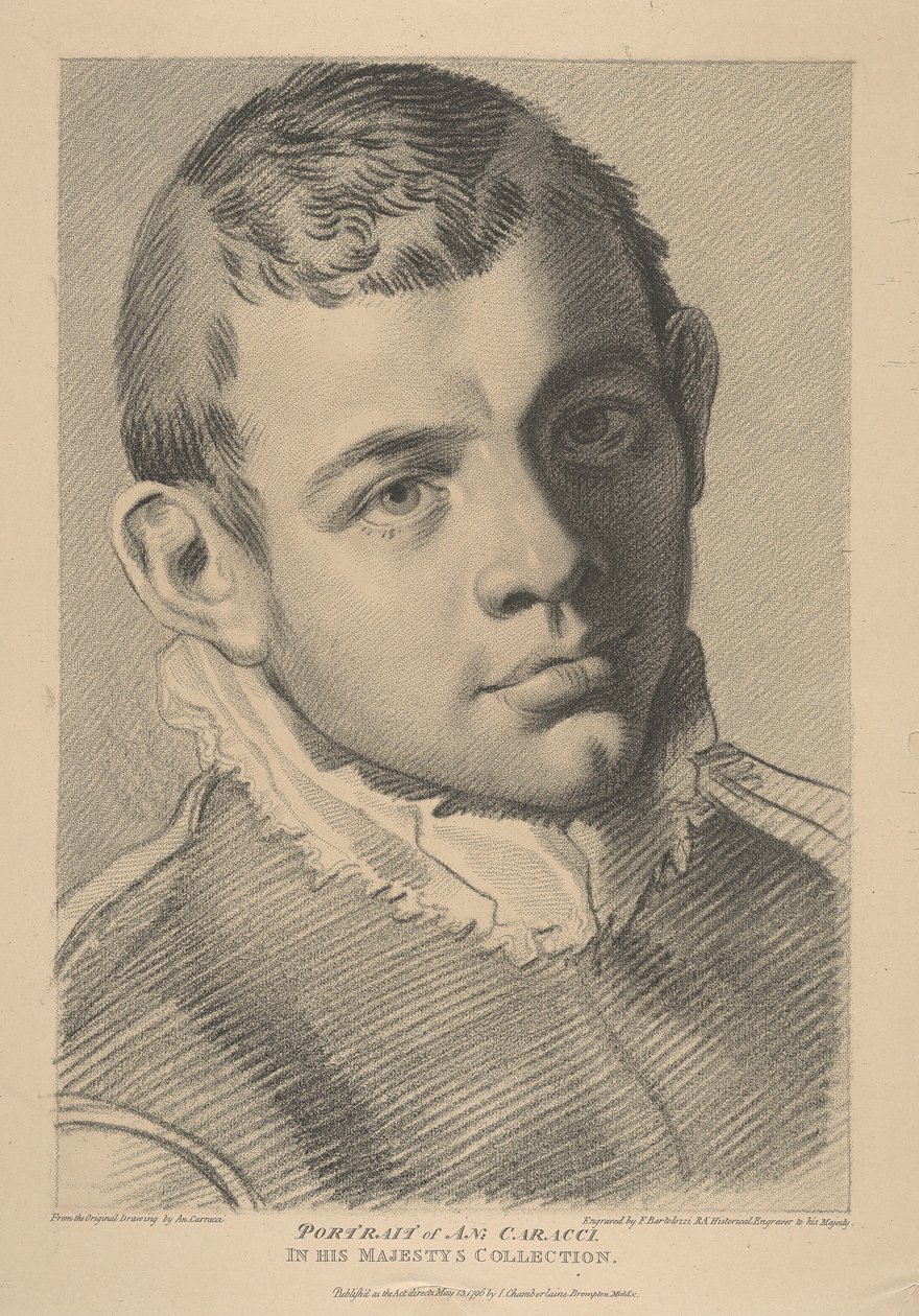 Ritratto di Annibale Carracci da Francesco Bartolozzi