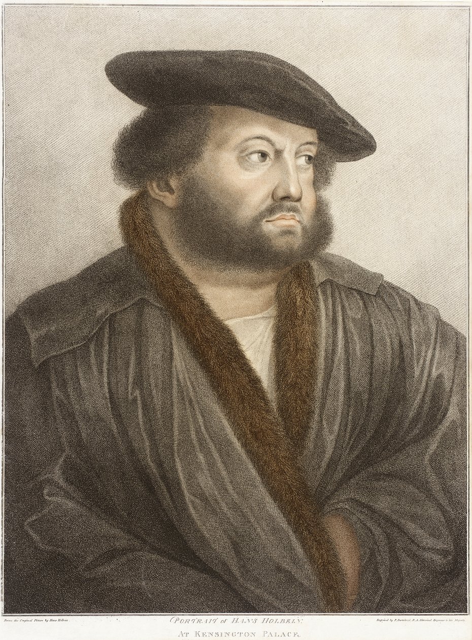 Ritratto di Hans Holbein a Kensington Palace da Francesco Bartolozzi