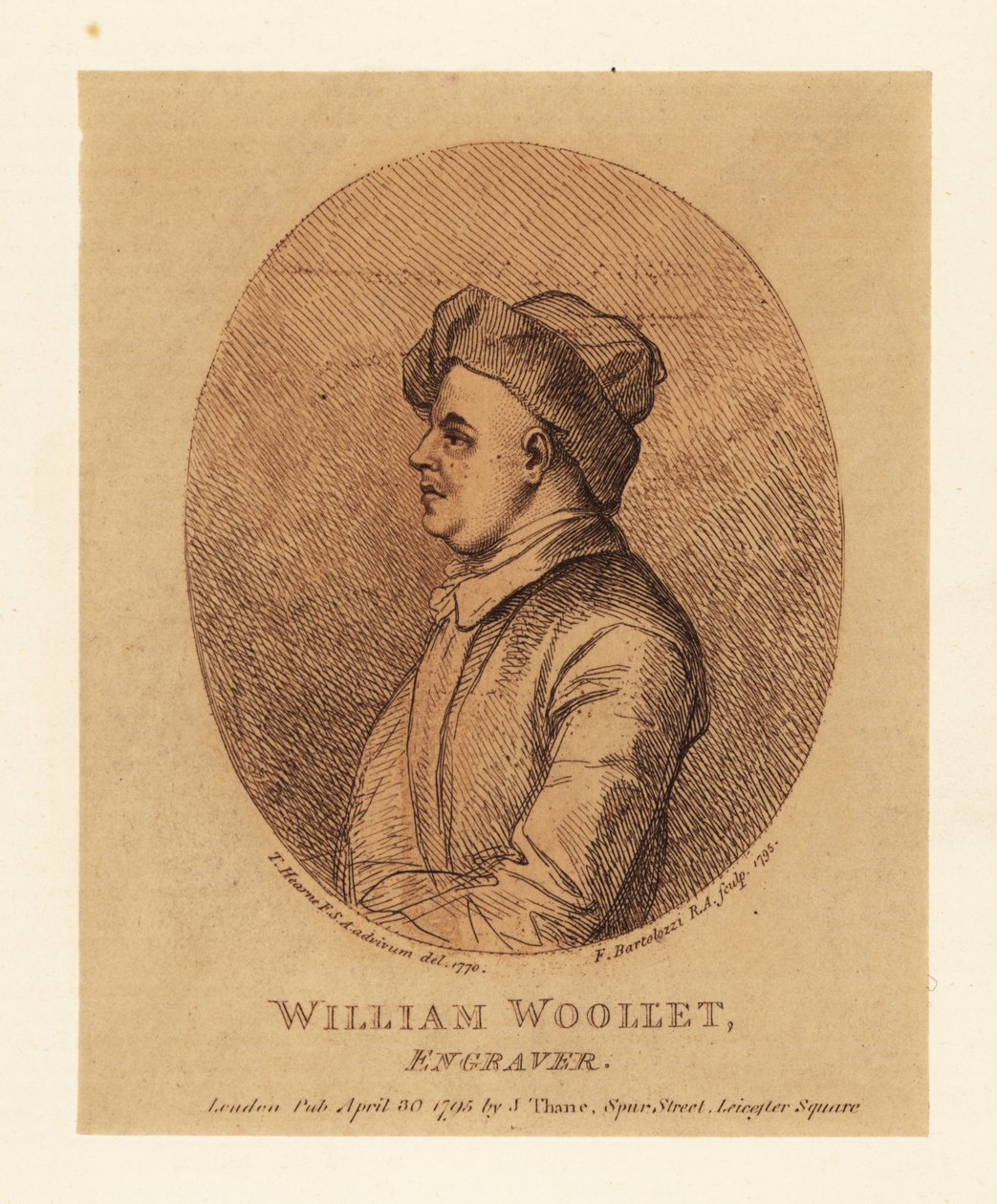 Ritratto di William Woollet, incisore inglese da Francesco Bartolozzi