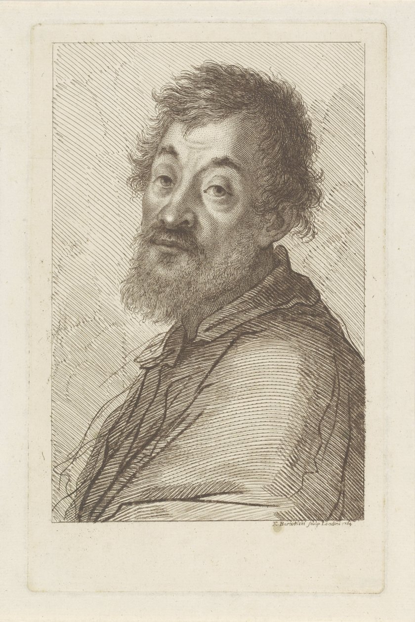 Ritratto di un uomo con barba da Francesco Bartolozzi