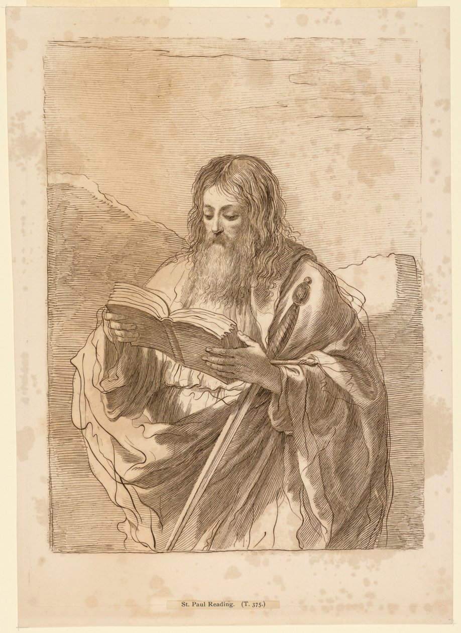 San Paolo che legge da Francesco Bartolozzi