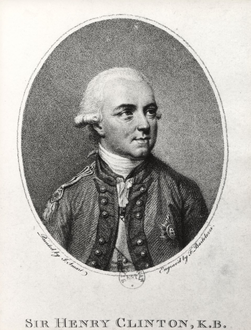 Sir Henry Clinton (1730-95) (incisione) da Francesco Bartolozzi