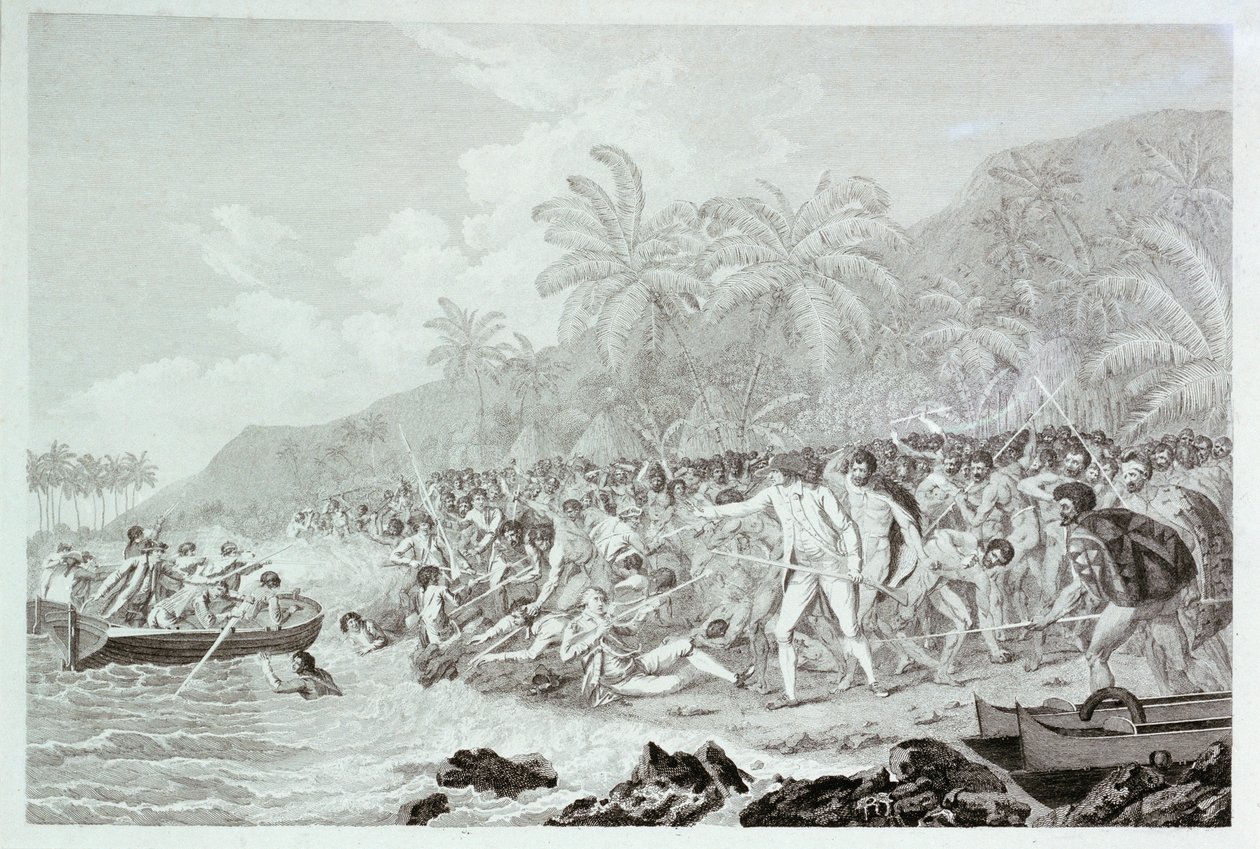 La morte del Capitano Cook, c.1783 da Francesco Bartolozzi