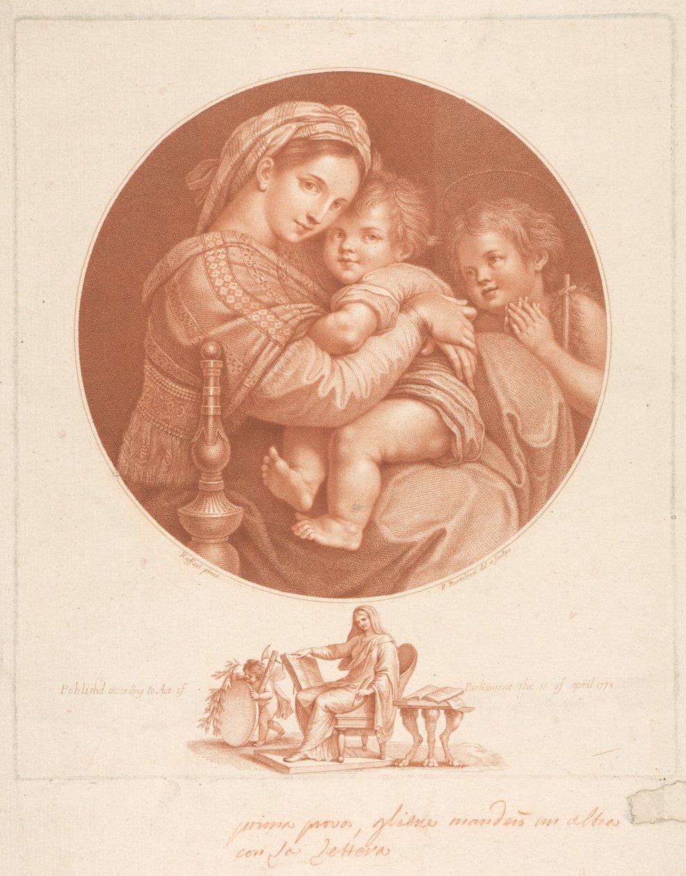 La Vergine da Francesco Bartolozzi