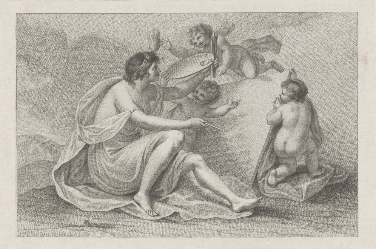 Frontespizio con la personificazione della pittura da Francesco Bartolozzi