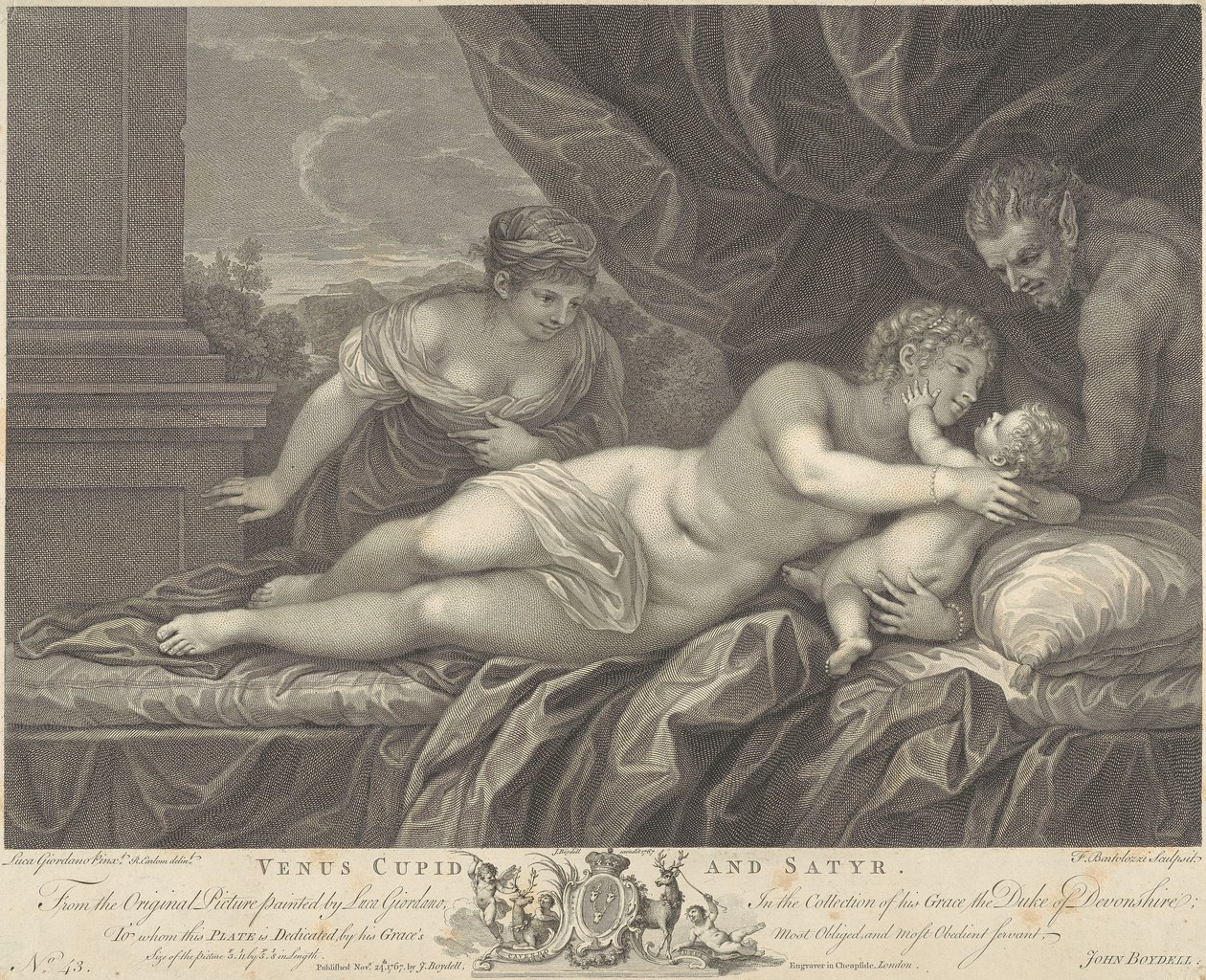 Venere, Cupido e il Satiro da Francesco Bartolozzi