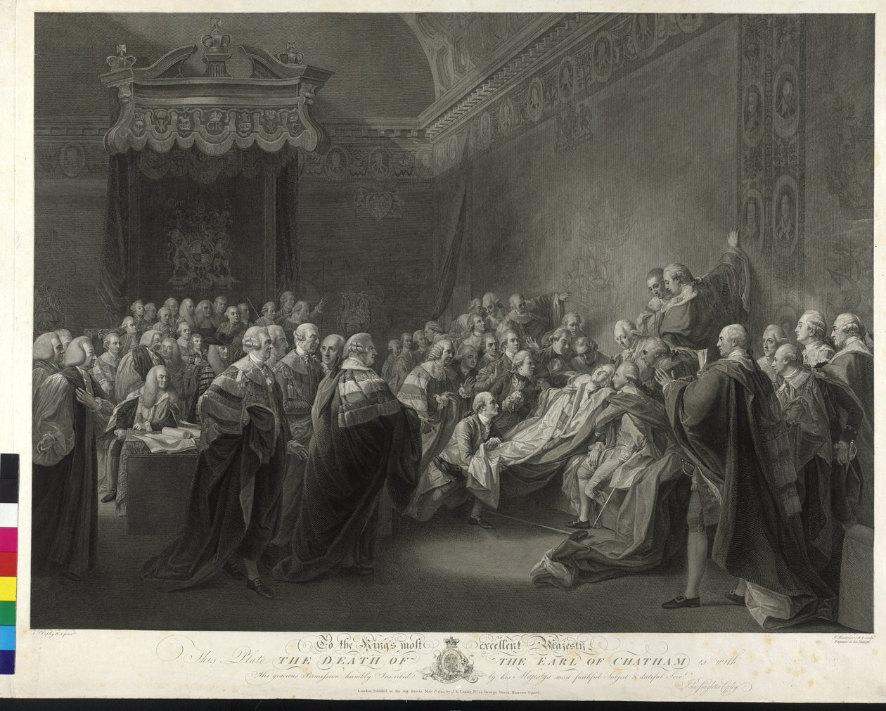 William Pitt La morte del Conte di Chatham da Francesco Bartolozzi