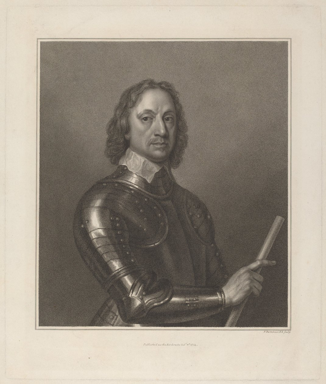 Oliver Cromwell da Francesco Bartolozzi after Robert Walker